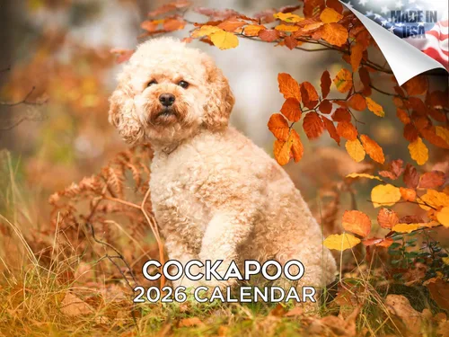 Miniatura 93 de Calendario 2025 2026 de cachorros Cocker Spaniel - Calendario mensual de pared de raza de perro - 12" x 24" abierto - Papel grueso sin sangrado