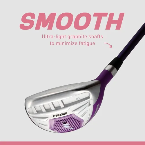Miniatura 6 de Precise M5 - Juego completo de palos de golf para mujer – Juego completo para diestros con conductor de titanio, SS Fairway e híbrido, hierros de 5