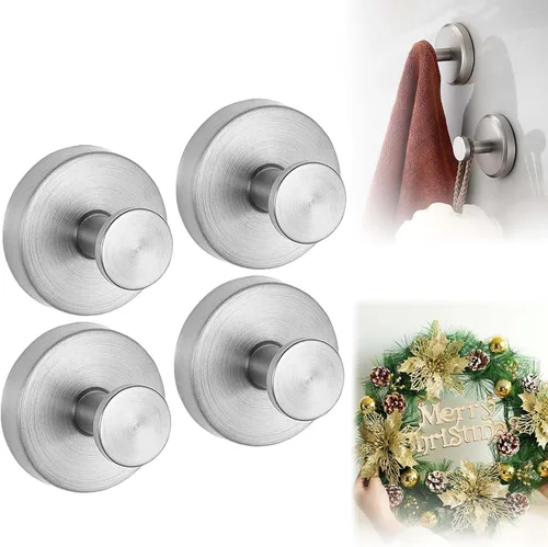 Miniatura 10 de Ganchos de ventosa para coronas en vidrio, ganchos de ducha mejorados sin taladro para ducha, gancho de ventosa de acero inoxidable impermeable