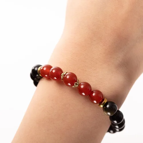 Miniatura 22 de Pulseras de cristal con cuentas de Charka para mujer, hechas a mano con aventurina verde de 0.315 pulgadas (0.315 in), pulseras de piedra de cristal
