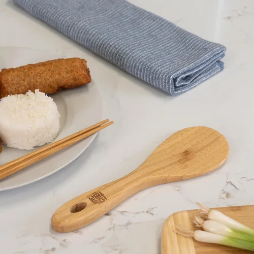 Miniatura 6 de Joyce Chen Paleta de arroz de bambú bruñido, 9 pulgadas