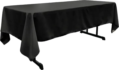 Miniatura 247 de LA Linen Mantel rectangular lavable de popelín de poliéster, resistente a las manchas y a las arrugas, cubierta de mesa 60x84, mantel de tela