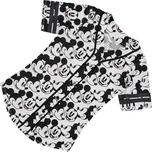 Miniatura 12 de Disney Camiseta de béisbol de Mickey Mouse con botones para mujer, diseño de Mickey y Minnie Mouse