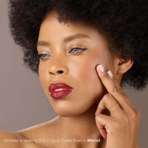 Miniatura 4 de Mineral Fusion Merlot 2 en 1 Lip & Cheek Stain Merlot, 0.10 onzas líquidas, rojo cereza profundo hidratante, de larga duración, color mate