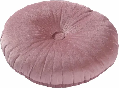Miniatura 15 de HLOVME Cojín Redondo para Sofá de Terciopelo Cojín Decorativo Pequeño Color Sólido para Sala de Estar Cama Suelo 13.7", Beige