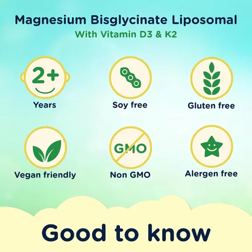 Miniatura 8 de Liposomal de magnesio con vitaminas D3 y K2 Bisglicinato de magnesio para niños y adultos Suplemento líquido altamente absorbente Sabor a