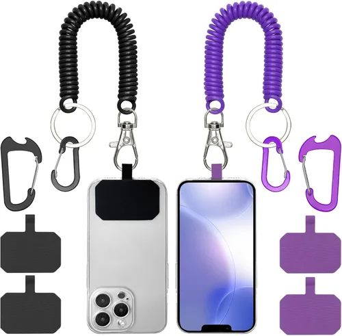 Miniatura 8 de HOTEMIA Cordón de seguridad antirrobo para teléfono con mosquetón, correa anticaída para actividades al aire libre como esquí, senderismo, ciclismo