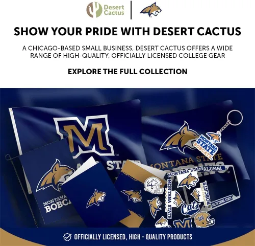 Miniatura 6 de Desert Cactus Gorra de béisbol de la Universidad Estatal de Montana State, Bobcats MSU Brimmed Gorra bordada con correa de tela ajustable
