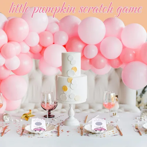 Miniatura 5 de Paquete de 60 tarjetas de rascar de calabaza de otoño para baby shower, una pequeña calabaza dulce está en camino, juego de baby shower, fiesta