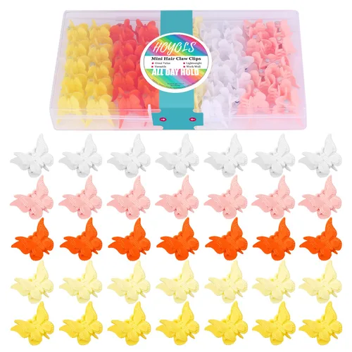 Miniatura 14 de Hoyols Pinzas de mariposa para adolescentes y adultos, accesorios de mariposas de los años 90 para mujeres, lindo clip de garra para el cabello