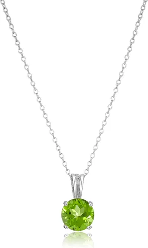 Miniatura 44 de Amazon Essentials Collar con colgante de piedra natal de corte redondo de plata de ley de 18 pulgadas (anteriormente colección Amazon)