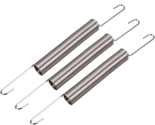 Miniatura 4 de uxcell Resorte de extensión - 0.035 in de diámetro de alambre, 0.394 in de diámetro exterior, 4.724 in de longitud, resorte de tensión de gancho