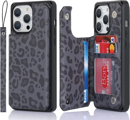 Miniatura 31 de Cavor Funda para iPhone 14 Pro Max con Tarjetero, Funda Cartera para iPhone 14 Pro Max para Mujeres y Hombres, Soporte de Tarjetas de Crédito