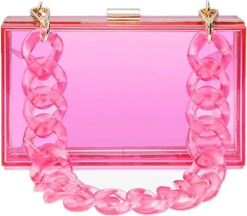 Shiratori Las mujeres acrílico negro lápiz labial forma noche bolsos bolsos embrague vintage banquete bolso