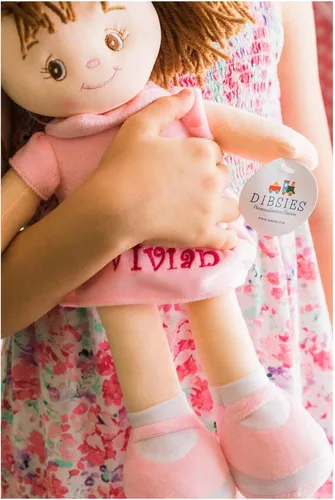 Miniatura 2 de DIBSIES - Muñeca abrazable con mariposa personalizada - 15 pulgadas (cabello negro)