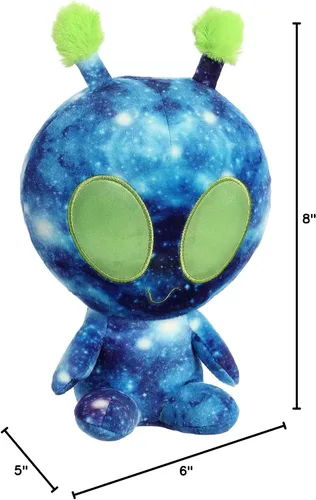 Miniatura 6 de Aurora® Interstellar Galactic Cuties™ Peluche de Alien Nebula que se Ilumina - Compañeros Cósmicos - Diversión Iluminada - Azul 8 Pulgadas