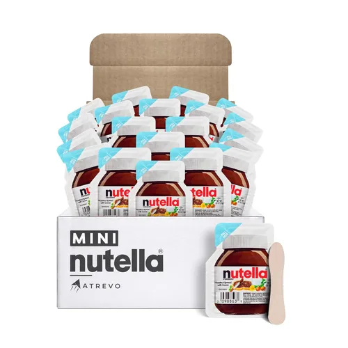 Miniatura 6 de Tazas de mantequilla de maní para llevar, naturales y cremosas de 0.75 onzas de una sola porción, paquete de 18 con cucharas de madera, aperitivos