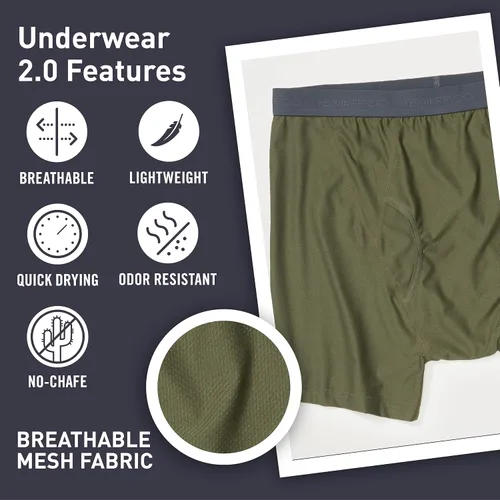 Miniatura 3 de ExOfficio Calzoncillos tipo bóxer Give-n-go 2.0 para hombre, ropa interior fresca y cómoda, paquete de 2