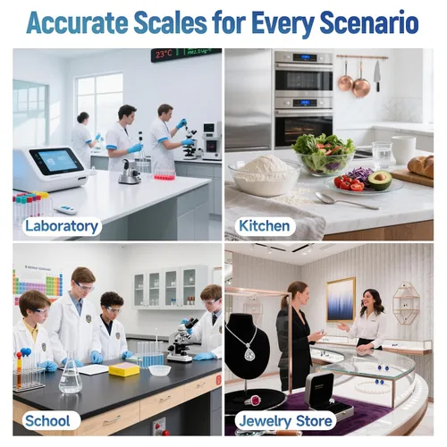 Miniatura 9 de Báscula de laboratorio 500gx0.001g Balanza de alta precisión Balanza analítica, escala de miligramo digital Escala de laboratorio científica