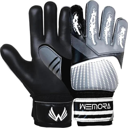 Miniatura 14 de Guantes de portero de fútbol para niños y jóvenes junior de 4mm antideslizantes con agarre fuerte en la palma Rojo