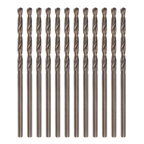 HARFINGTON 12 brocas de cobalto, 0.069 pulgadas, M35 de alta velocidad, broca métrica de acero de alta velocidad, brocas de vástago recto para metal