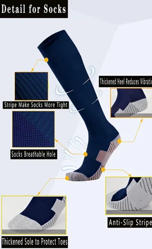 Miniatura 4 de Cinturón de béisbolsóftbol para niños, jóvenes, hombres, mujeres y adultos (2 pares de calcetines y cinturón) con 2 pares de calcetines de béisbol