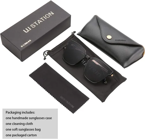 Miniatura 7 de Lentes de sol cuadrados de gran tamaño para mujer, lentes espejados U886