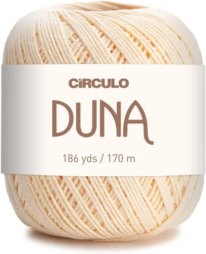 Círculo Hilo Duna – 186 yardas, 3.52 onzas – Hilo DK de peinado ligero – 100% algodón virgen brasileño mercerizado, perfecto para tejer y hacer