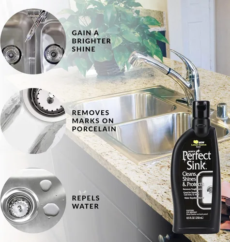 Miniatura 5 de HOPE'S Perfect Stainless, Perfect Granite and Perfect Sink Cleaner Bundle, limpiador de cocina sin rayas, elimina manchas, restaura y repele