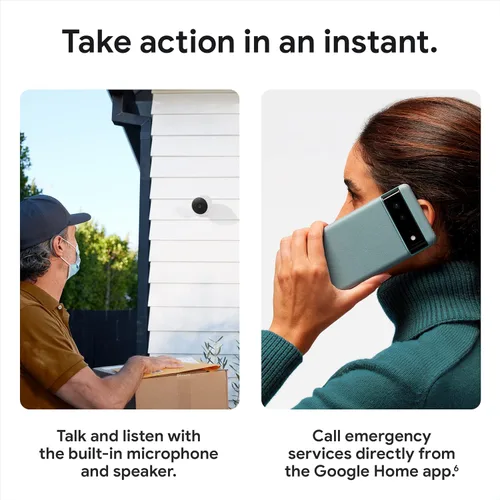 Miniatura 6 de Google Nest Cam para exteriores o interiores, batería - 2ª generación - 1 unidad Cámara de seguridad para el hogar, alertas inteligentes