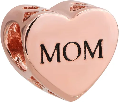 Miniatura 3 de KunBead Dijes de cuentas de amor de corazón con diamantes de imitación para mamá, compatibles con pulseras Pandora, cumpleaños, día de la madre
