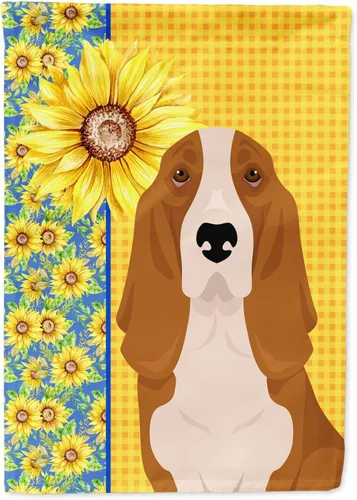 Miniatura 157 de Caroline's Treasures WDK5331CHF - Bandera de verano con diseño de girasoles rojos y blancos, manga grande, para porche, para colgar en la pared