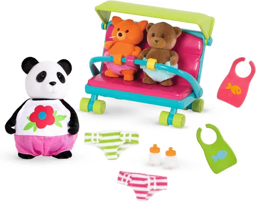 Miniatura 11 de Li'l Woodzeez Juego de soporte de limonada con figura de conejo, juego de juguetes de 25 piezas que incluye comida de juego y accesorios