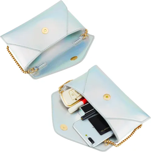 Miniatura 3 de Evevictor Bolso de mano de noche para mujer, bolso cruzado pequeño, bolso de hombro brillante para boda, graduación, fiesta, cita