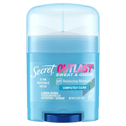 Secret Outlast - Desodorante antitranspirante para mujer, 72 horas de protección contra el sudor y el olor, minerales equilibradores de pH, sólido