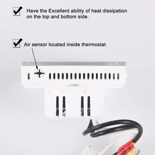 Miniatura 5 de Termostato programable para calefacción radiante bajo el suelo de la casa, controlador de alfombra térmica para el hogar, auto-adaptación AC