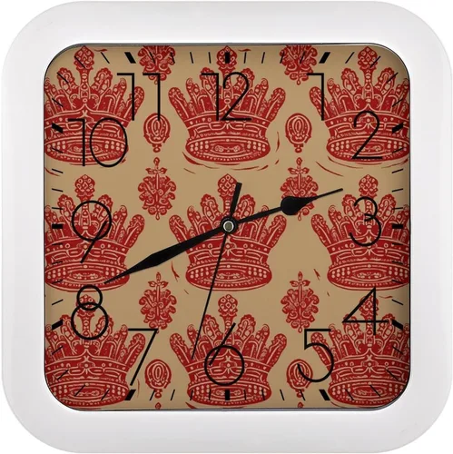 Miniatura 23 de 10" Square Modern Wall Clock,Different Heart Patterns Print Kitchen Clocks Wall Battery Operated,Silent Non Ticking Unique Funny Cute Wall Clock for