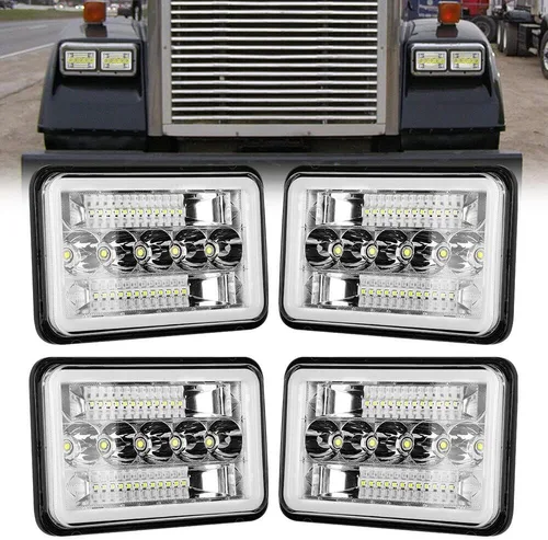 Miniatura 9 de BESTZHEYU 2 faros delanteros de 5 x 7 compatibles con Chevy Express 1500 2500 3500 Cargo Van F-150 F-250 F-350 Wrangler YJ Cherokee XJ Kenworth T300