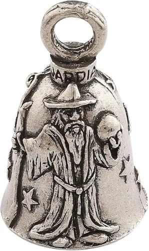 Miniatura 27 de Guardian Bell Good Luck Bell w/Keyring & Black Velvet Bag Motorcycle Bell Lead-Free Pewter Made in USA Phoenix Biker