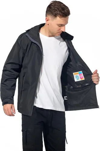 Miniatura 7 de Chaquetas impermeables ligeras con capucha desmontable para hombre