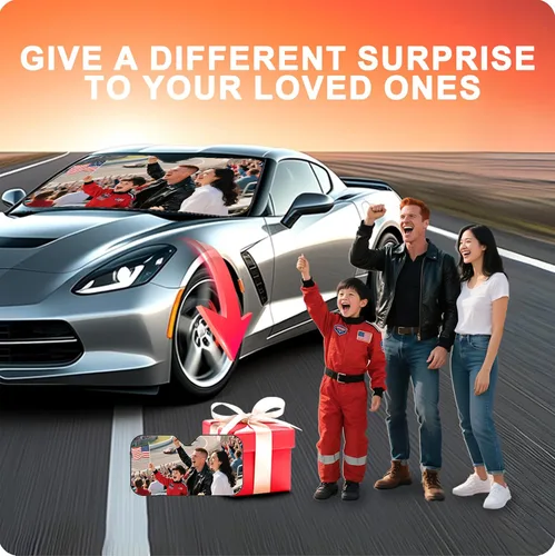 Miniatura 6 de Parasol personalizado para parabrisas de coche nuevo 2025, parasol parabrisas personalizado 2024 2023 con logotipo de foto y texto, parasol plegable