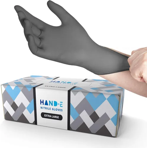 Miniatura 11 de Guantes desechables de nitrilo gris, 50 y 200 unidades, guantes médicos sin látex Gris (mediano)