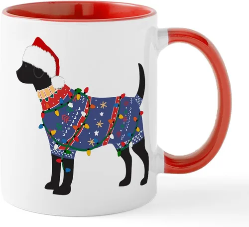Miniatura 31 de CafePress Black Lab Mug Taza de café de cerámica de 11 oz (11.0 fl oz)