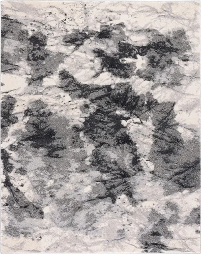 Miniatura 11 de SAFAVIEH Retro Collection - Alfombra decorativa de 2 pies 3 pulgadas x 5 pies, color crema y gris, diseño abstracto moderno, no desprende pelusa