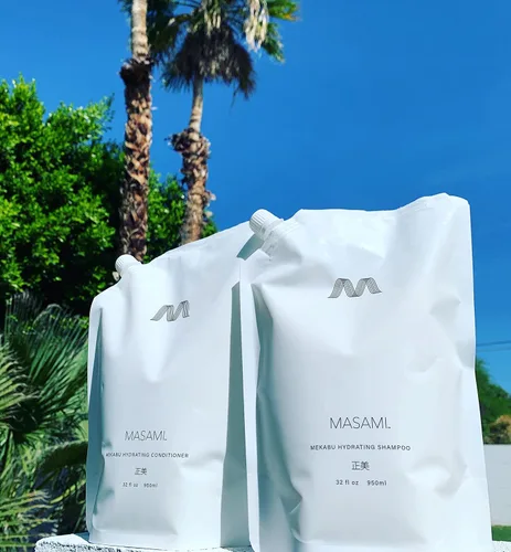 Miniatura 8 de MASAMI Mekabu - Acondicionador hidratante de 32 onzas, bolsa de recambio Sostenible Reciclable Calidad de salón Color seguro Algas marinas