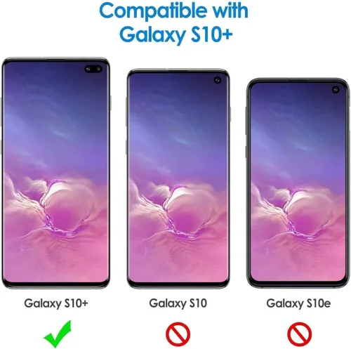Miniatura 40 de NGB - Funda de teléfono diseñada para Samsung Galaxy S9+ Plus, morado/azul, con purpurina líquida para mujeres y niñas, con protector de pantalla