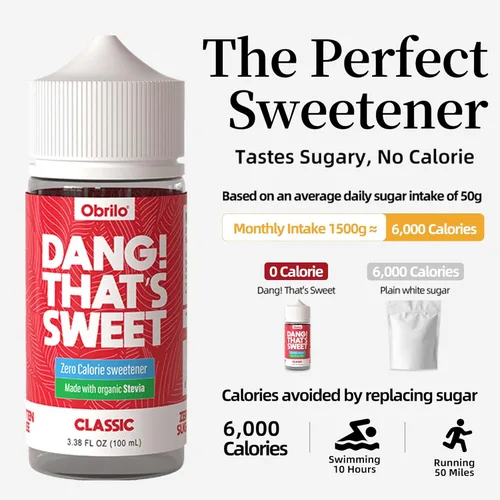 Miniatura 3 de Obrilo Gotas edulcorantes sin calorías con stevia orgánica, sin azúcar, apto para dieta cetogénica y diabética, sin OMG, sustituto de azúcar
