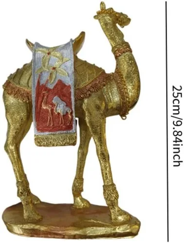 Miniatura 5 de Gazechimp Figura de camello con estatua de animal, escultura de camello, adorno de mesa para sala de estar, centro de mesa, dormitorio, estantería
