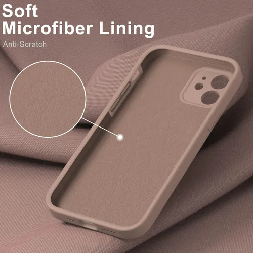Miniatura 4 de DEENAKIN Funda de silicona compatible con iPhone 12 con protector de pantalla, mejora la protección de la cámara, funda protectora suave y flexible