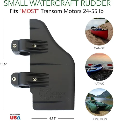 Miniatura 5 de Bullnose timón Kit de sobre timón para abrazadera para 24 – 55 Thrust Trolling Motors: accesorio para lanchas de pedales, pontones, kayaks, o canoas